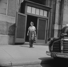 Possibly: Women employed at Landers, Frary and Clark plant, New Britain, Connecticut, 1943. Creator: Gordon Parks