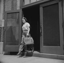 Possibly: Women employed at Landers, Frary and Clark plant, New Britain, Connecticut, 1943. Creator: Gordon Parks