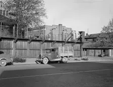 Possibly: The famed stockade, Yakima, Washington, 1939. Creator: Dorothea Lange