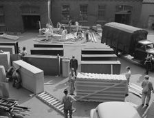 Possibly: United States government workers and carpenters making..., Washington, D.C., 1942. Creator: Gordon Parks