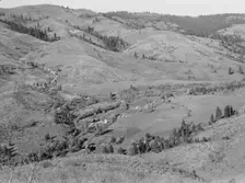 Possibly: Upper end of Squaw Creek Valley..., Ola self-help sawmill co-op, Gem County, Idaho, 1939. Creator: Dorothea Lange