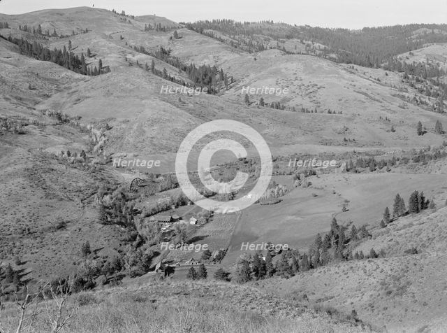 Possibly: Upper end of Squaw Creek Valley..., Ola self-help sawmill co-op, Gem County, Idaho, 1939. Creator: Dorothea Lange.