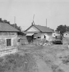 Possibly: Yakima shacktown, (Sumac Park) is one of several large shacktown..., Washington, 1939. Creator: Dorothea Lange