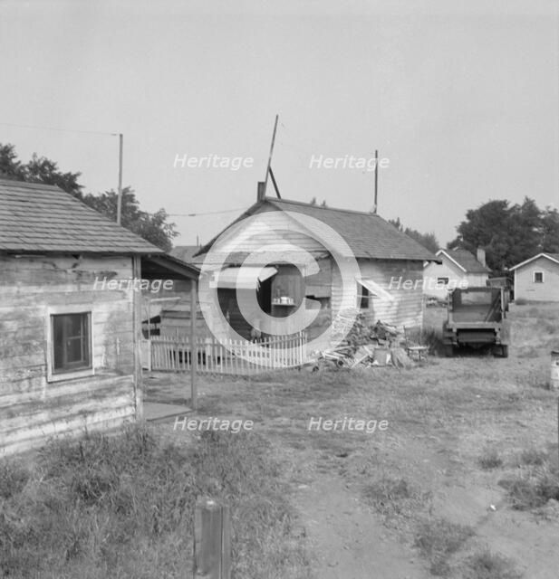 Possibly: Yakima shacktown, (Sumac Park) is one of several large shacktown..., Washington, 1939. Creator: Dorothea Lange.