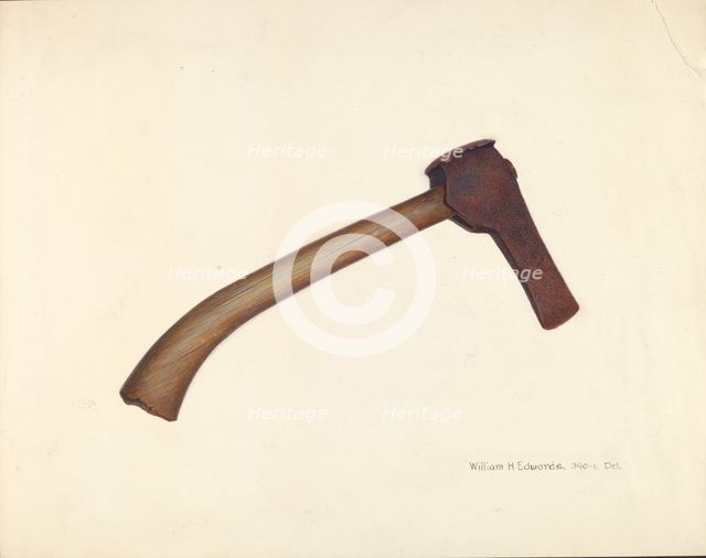 Post Axe, 1935/1942. Creator: William H Edwards.