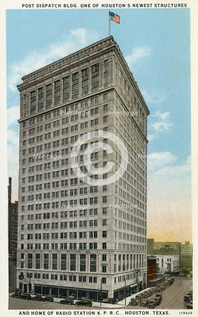 Post-Dispatch Building, Houston, Texas, USA, c1926. Artist: Unknown