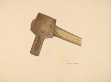 Post Hole Axe, c. 1940. Creator: George C. Brown
