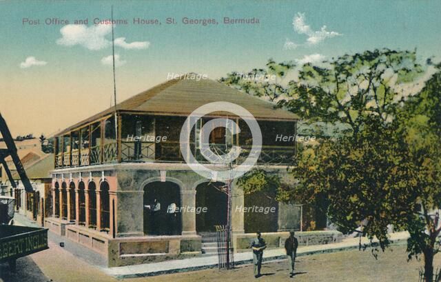 'Post Office and Customs House, St. Georges, Bermuda', early 20th century. Creator: Unknown.