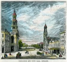 Post Office and Town Hall, Adelaide South Australia, Australia, c1880
