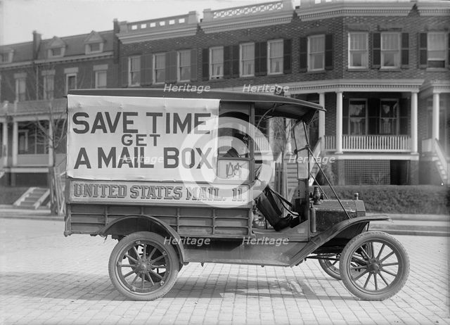 Post Office Department Mail Wagons, 1916. Creator: Harris & Ewing.