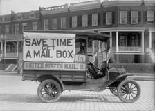 Post Office Department Mail Wagons, 1916. Creator: Harris & Ewing