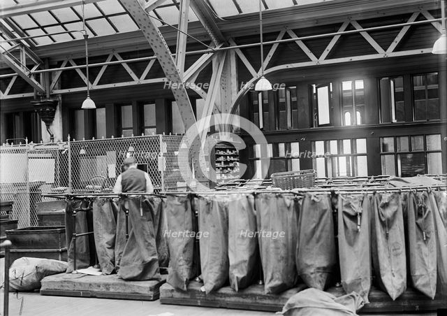 Post Office Department - Mailbags, 1913. Creator: Harris & Ewing.