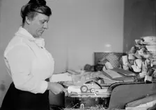 Post Office Department - Sealing Machine, 1917. Creator: Harris & Ewing