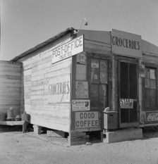 Post office, Finlay, Texas, 1937. Creator: Dorothea Lange