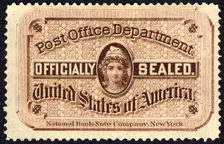Post Office seal, 1877. Creator: National Bank Note Company