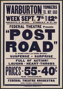 Post Road, Yonkers, NY, [193-]. Creator: Unknown