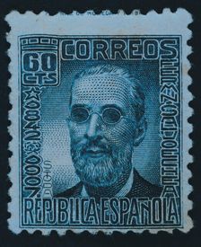 Post stamp of 0.30 cts. published during the Second Republic (1934 - 1938), dedicated to Fermin S…