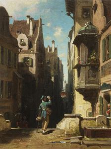 Postman, c.1860. Creator: Spitzweg, Carl (1808-1885)