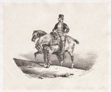 Postman or Two Harnessed Horses, 1823. Creator: Théodore Géricault (French, 1791-1824); Gihaut