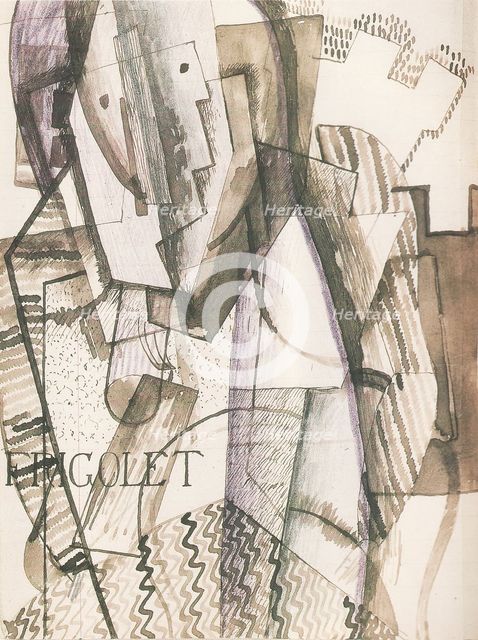 Postava pred hradbami, 1916. Artist: Gutfreund, Otto (1889-1927)