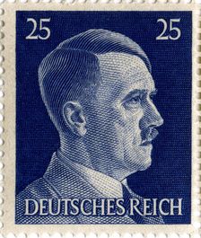 Postage stamp featuring Adolf Hitler (1889-1945), 1941-1942