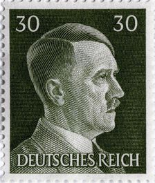 Postage stamp featuring Adolf Hitler (1889-1945), 1941-1942