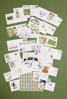 Postage stamps and covers with a golfing theme, 20th century