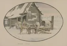 Postal station, 1862-1887. Creator: Mikhail Znamensky