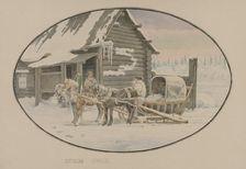 Postal station, 1862-1887. Creator: Mikhail Znamensky