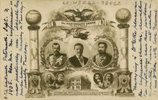 Postcard celebrating the signing of the Portsmouth Peace Treaty, c1905. Creator: Edmund Noble