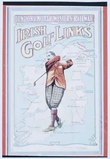 Postcard advertising golfing trips to Ireland, c1910. Creator: Unknown