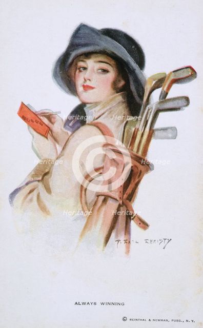 Postcard, "Always Winning", American, c1910. Creator: Unknown.