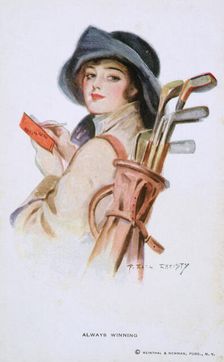 Postcard, Always Winning, American, c1910