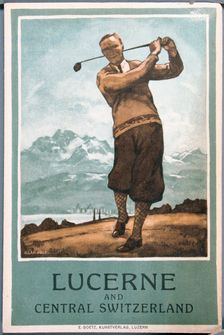Postcard for golfing resort, Lucerne, Switzerland, c1920s. Creator: Unknown