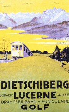 Postcard from golfing resort, Switzerland, c1930