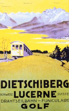 Postcard from golfing resort, Switzerland, c1930. Creator: Unknown