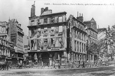 Postcard showing damage to Deffieux Restaurant, Porte St.-Martin, after the 1871 Paris Commune