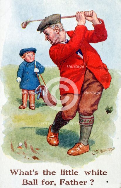 Postcard with golfing theme, c1900s-c1910s. Creator: Unknown.