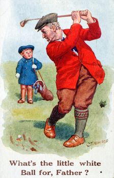 Postcard with golfing theme, c1900s-c1910s. Creator: Unknown