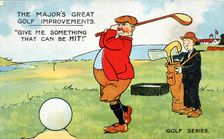Postcard with golfing theme, c1900s-c1910s