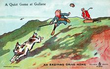 Postcard with golfing theme, c1900s-c1910s