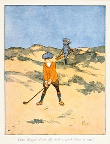 Postcard with golfing theme, c1910. Creator: Unknown