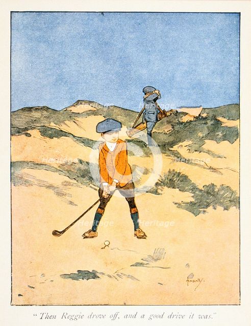 Postcard with golfing theme, c1910. Creator: Unknown.