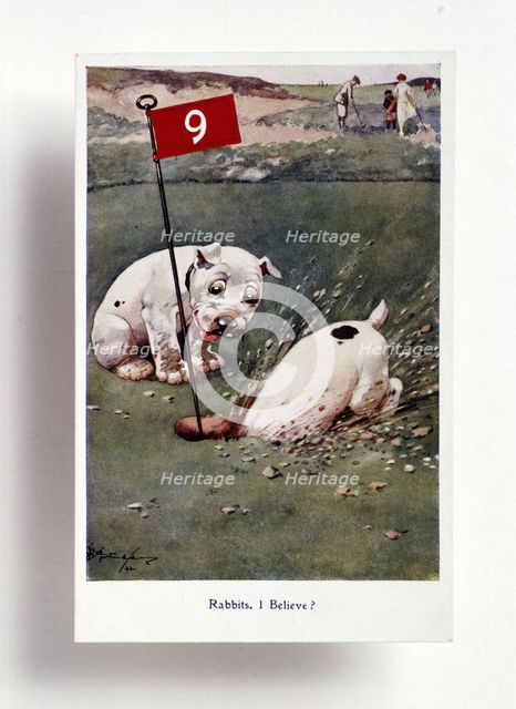 Postcard with golfing theme, c1920s. Creator: Unknown.