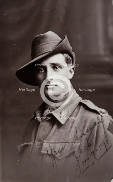 Postcard to Mrs Nugent, Barney's mother, from 'Jack, 4 September 1917. Creator: Murphy.