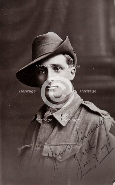 Postcard to Mrs Nugent, Barney's mother, from 'Jack, 4 September 1917. Creator: Murphy.