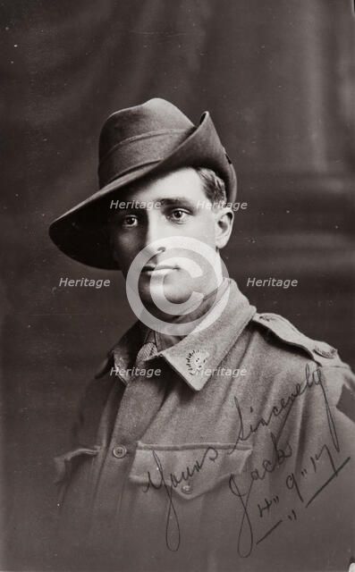 Postcard to Mrs Nugent, Barney's mother, from 'Jack, 4 September 1917. Creator: Murphy.