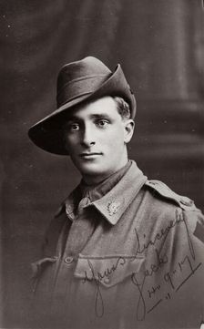 Postcard to Mrs Nugent, Barney's mother, from Jack, 4 September 1917. Creator: Murphy