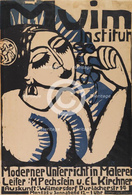 Poster Muim Institut , 1911. Creator: Kirchner, Ernst Ludwig (1880-1938).