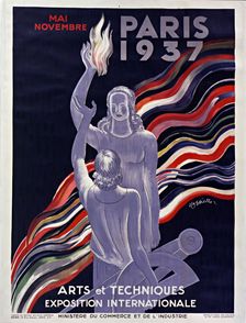 Poster of the 1937 International Exhibition in Paris, 1937. Creator: Cappiello, Leonetto (1875-1942)